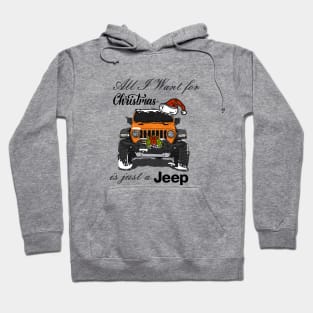 Christmas Jeep Orange Hoodie